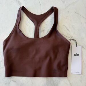 ALO Yoga Airlift Super Sleek Bra Tank in Brownstone
